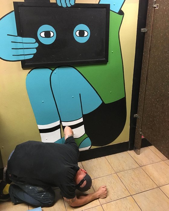 Untitled (Bathroom Mural)